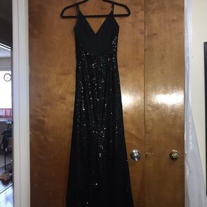 Black Sequin Formal Dress